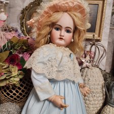 Антикварная ранняя кукла Хандверк 79, рост 55 см