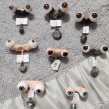 Антикварные стеклянные кукольные глаза на рокере