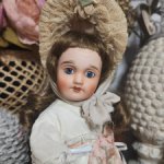 Антикварная французская куколка Лимож, 30 см