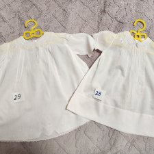 Винтажные платья из тончайшего хлопка с вышивкой для средних и больших кукол