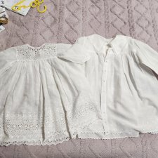 Винтажное пальто и платье для большой куклы