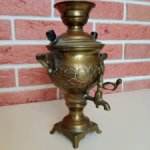 Антикварный самовар для русских антикварных кукол