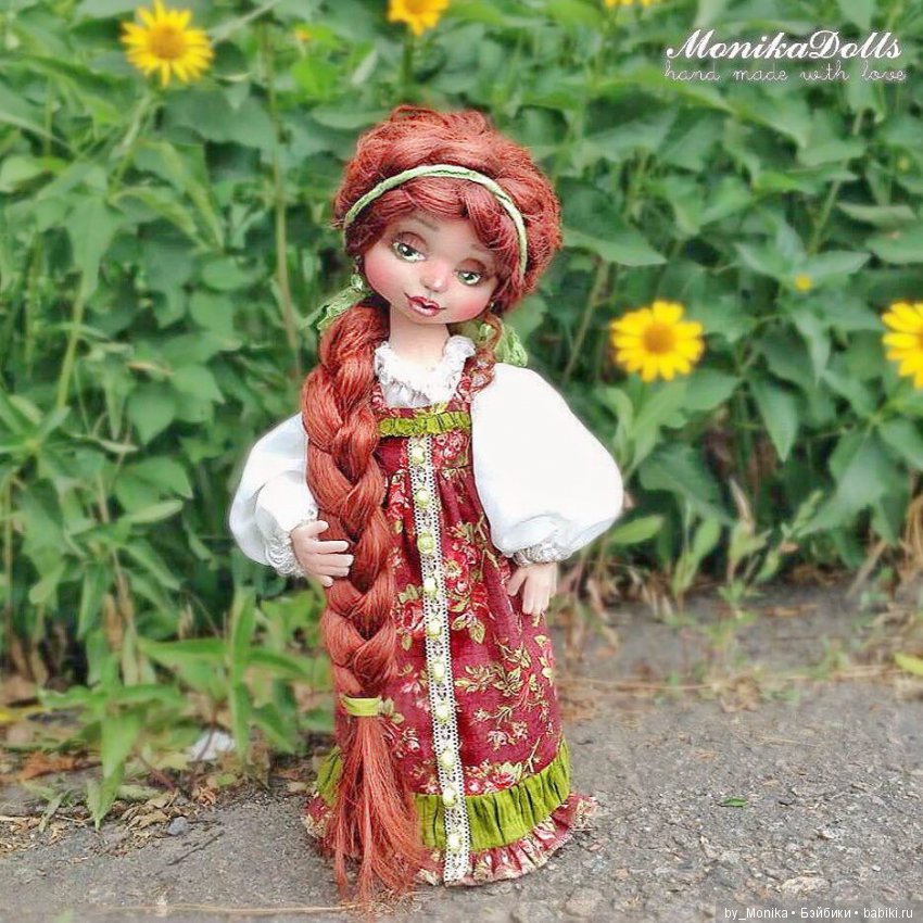 Василиса Прекрасная и Варвара - краса, длинная коса, авторская кукла Моники Шонии