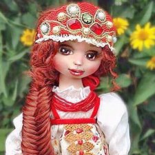 Василиса Прекрасная и Варвара - краса, длинная коса, авторская кукла Моники Шонии