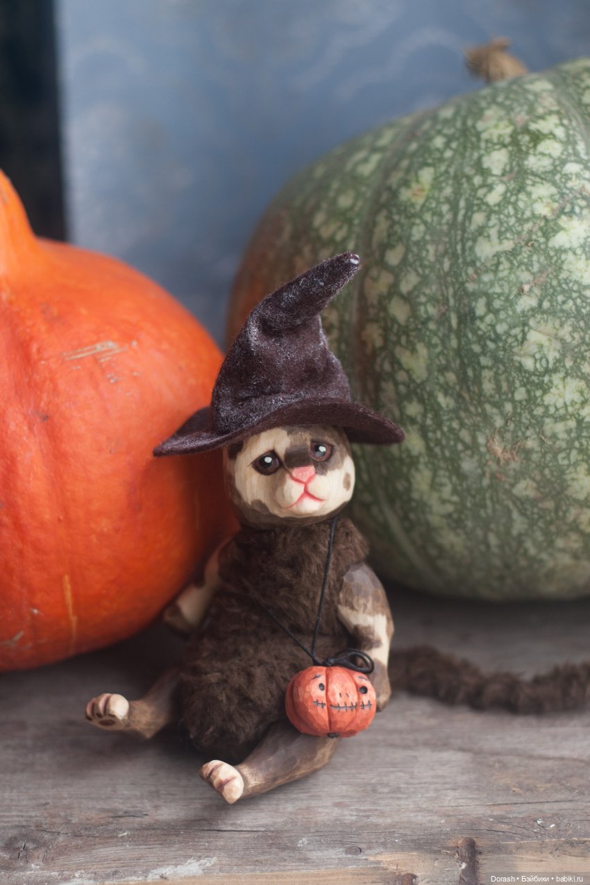 Котик,мягенький животик — Авторские куклы из дерева