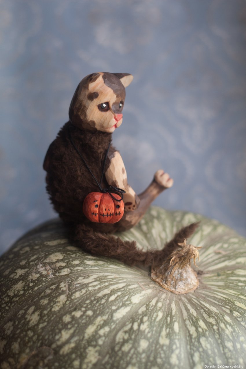Котик,мягенький животик — Авторские куклы из дерева (фото 6)