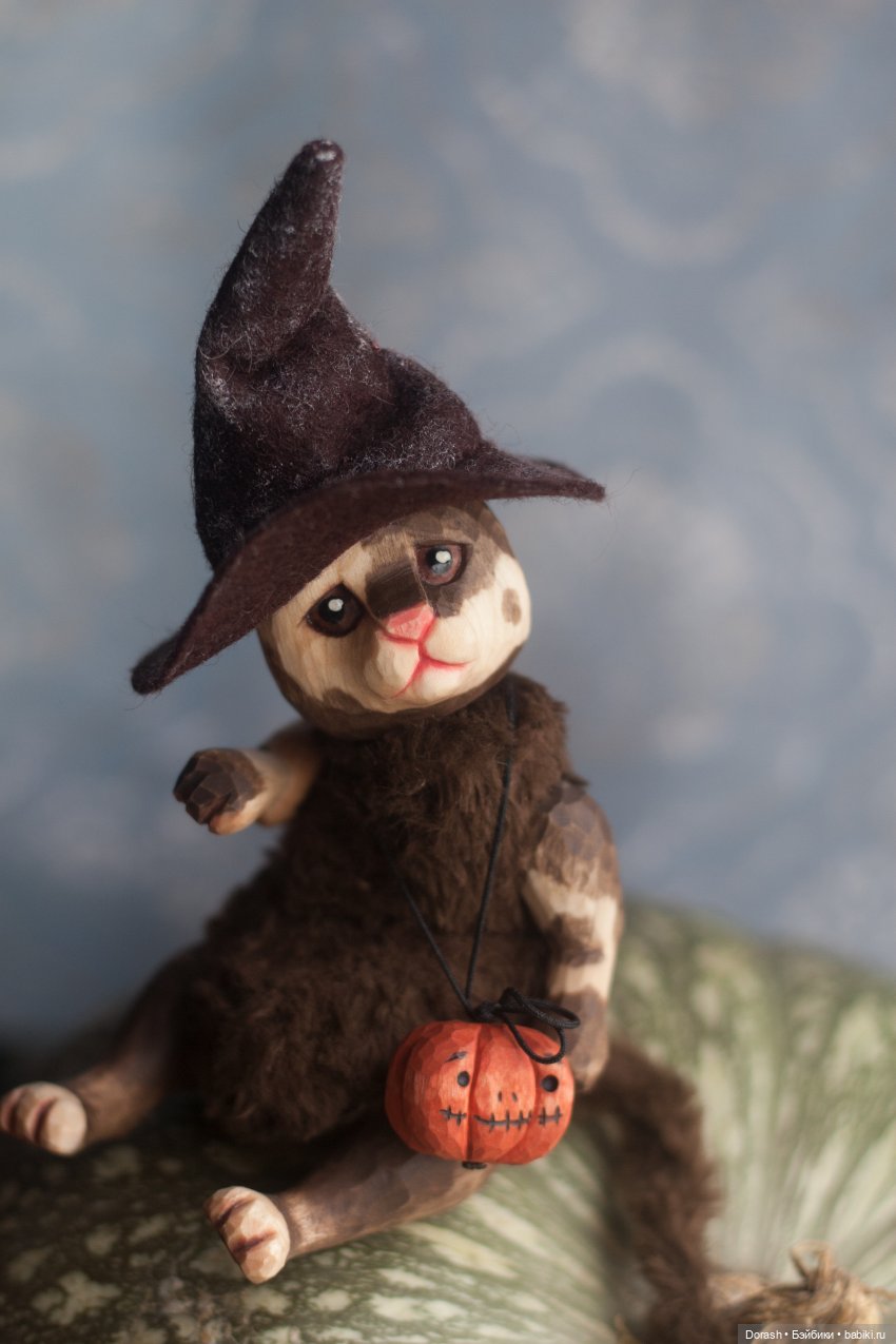 Котик,мягенький животик — Авторские куклы из дерева (фото 2)