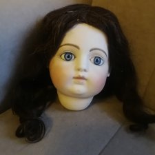 Антикварный  парик из натуральных волос на очень большую куклу