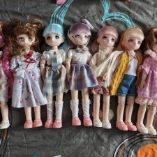 Лот из 7 шарнирных кукол Аниме