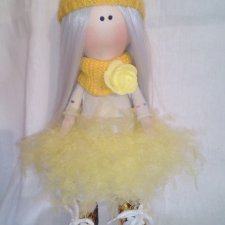 Текстильная кукла Одуванчик