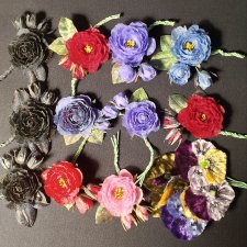 Цветы на шляпки из шелка