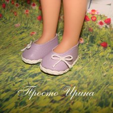 Фиолетовые туфельки с белым бантиком для Паолочек