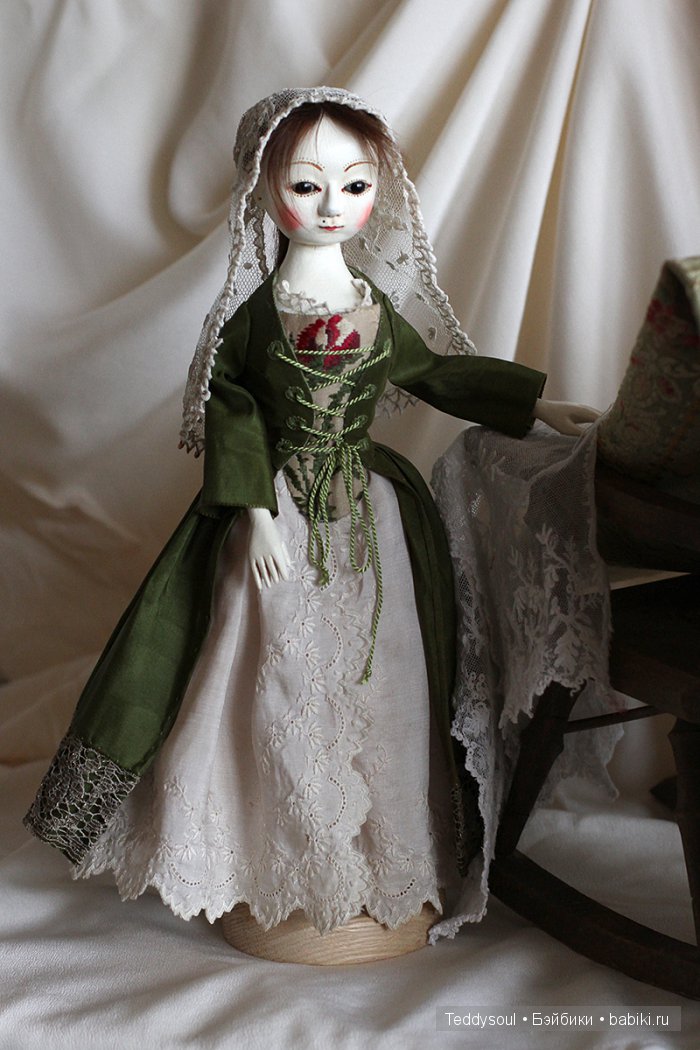 Queen Anne Style Dolls, деревянная кукла авторства Марии Мордвинковой (фото 9)
