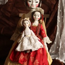 Куклы по мотивам старинных английских деревянных кукол 16-18 века