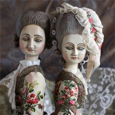 Пара кукол в стиле French Court Doll
