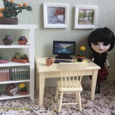 Кабинет для кукол в масштабе 1:6 и в масштабе 1:12