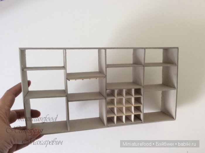 Создание барного шкафа для кукольной миниатюры