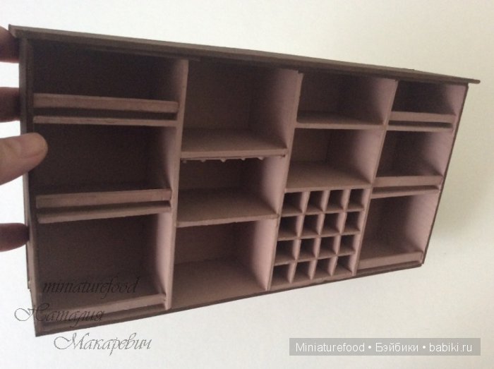 Создание барного шкафа для кукольной миниатюры