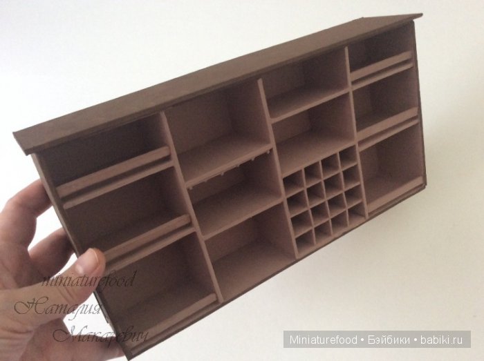 Создание барного шкафа для кукольной миниатюры