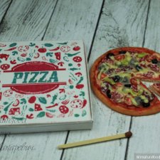 Миниатюра, Пицца для кукол в коробке