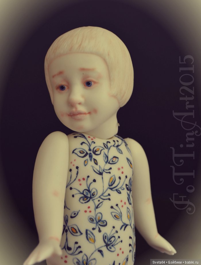 Авторская кукла из фарфора. Девочки (фото 2)