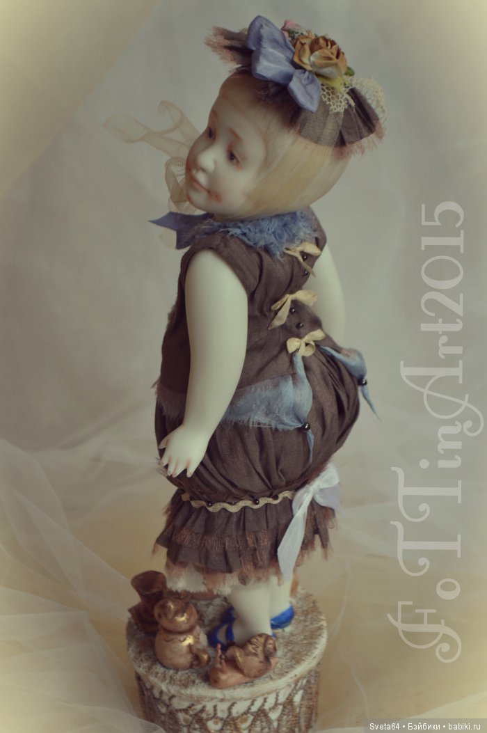 Авторская кукла из фарфора. Девочки (фото 4)