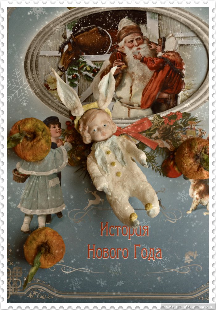 Игрушка из ваты — Ватные игрушки на елку: ретро (фото 4)