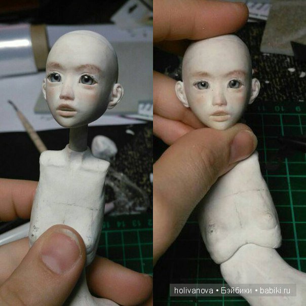 Рабочий процесс создания авторской шарнирной куклы. Автор Анна Холиванова (фото 6)