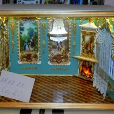 Гостинная с освещением для масштаба 1:12