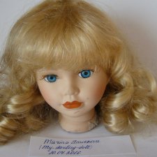 Фарфоровая головка с голубыми глазами и белыми кудрями / Инструменты и ...