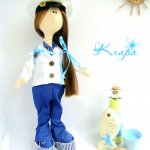 Текстильная кукла морячка Клара