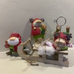 Три веселые новогодние фигурки-подвески