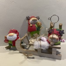 Три веселые новогодние фигурки-подвески