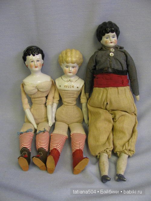 Маленькие немецкие фарфоровые куклы с мягконабивными телами