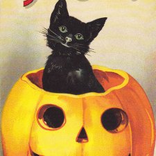 Хэллоуин "halloween" в винтажных открытках