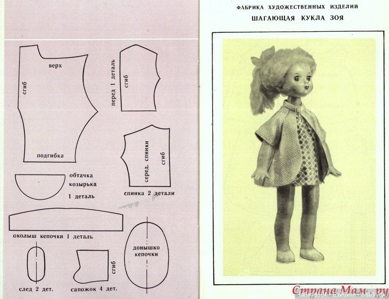 Выкройки для кукольной одежды