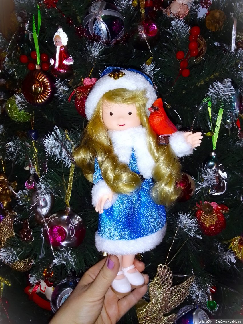 Рождество, красный Кардинал и малышка Петси