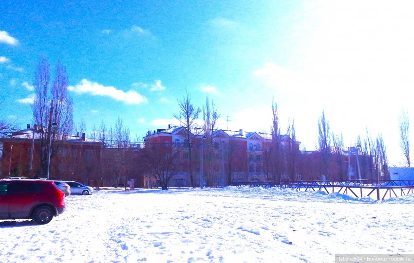 Как с нами февраль прощался, гуляли с Аришой и Машей