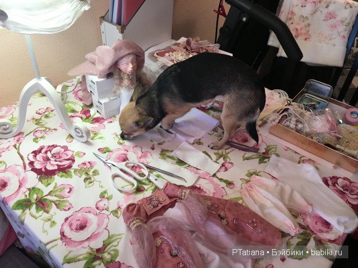 Будуарная авторская кукла из полимерной глины (фото 5)