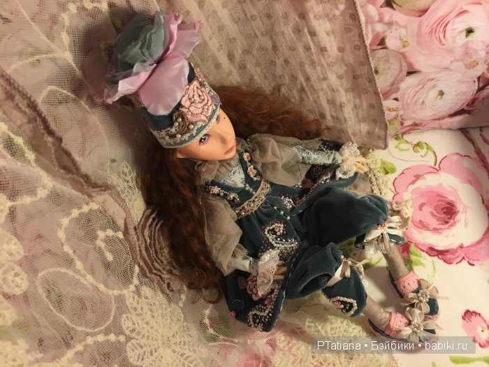 Будуарная авторская кукла из полимерной глины (фото 6)