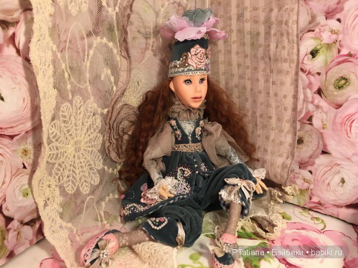 Будуарная авторская кукла из полимерной глины (фото 4)