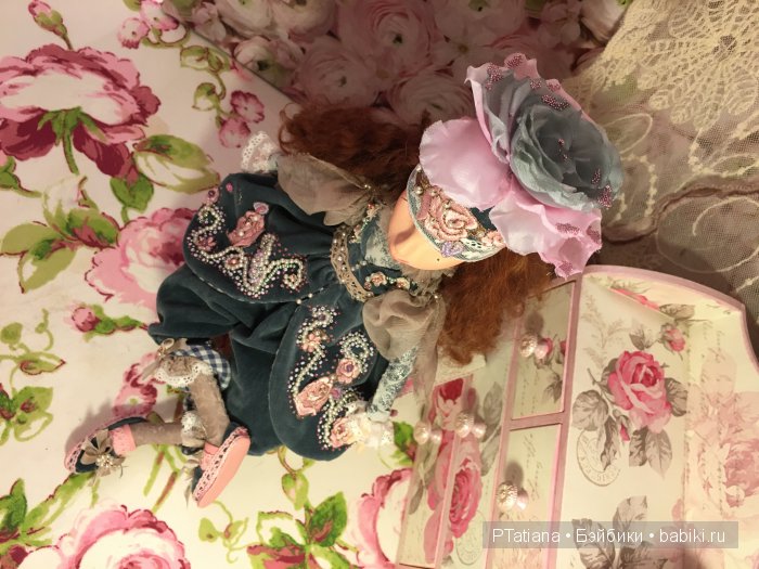 Будуарная авторская кукла из полимерной глины (фото 2)