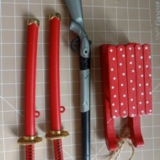 Катаны, мушкет, санки