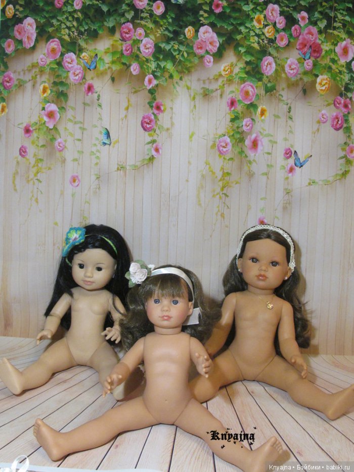 Сравнение кукол Paola Reina Сой Ту, Aci Нелли, Антонио Хуан Белла для реального понимания размеров куколок, их телосложения