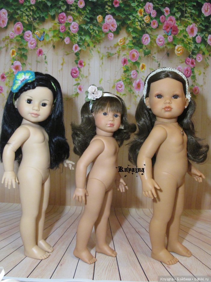 Сравнение кукол Paola Reina Сой Ту, Aci Нелли, Антонио Хуан Белла для реального понимания размеров куколок, их телосложения