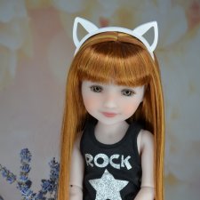 Ободки "кошечка ажурная" на кукол Руби Ред, 37 см и Готц, 36 см