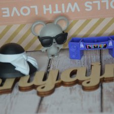 Мышонок, магнитофон Барби экстра, шляпка лол