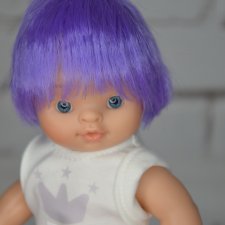 Паолитас, кукла пупс Дима с фиолетовыми волосами #1