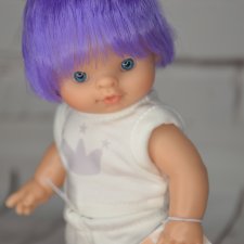 Паолитас, кукла пупс Дима с фиолетовыми волосами #2