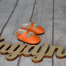 Оранжевые фирменные туфли Паола Рейна